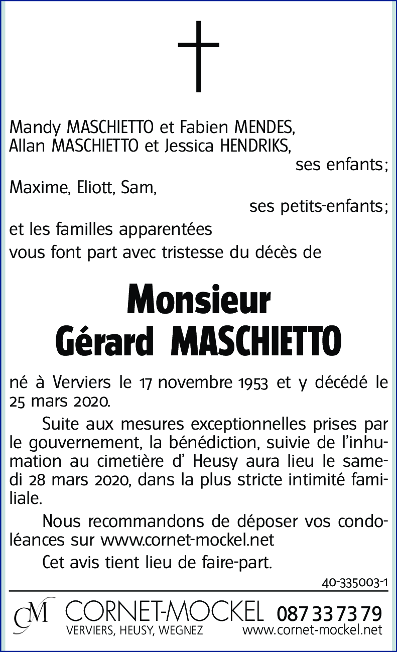 Gerard MASCHIETTO