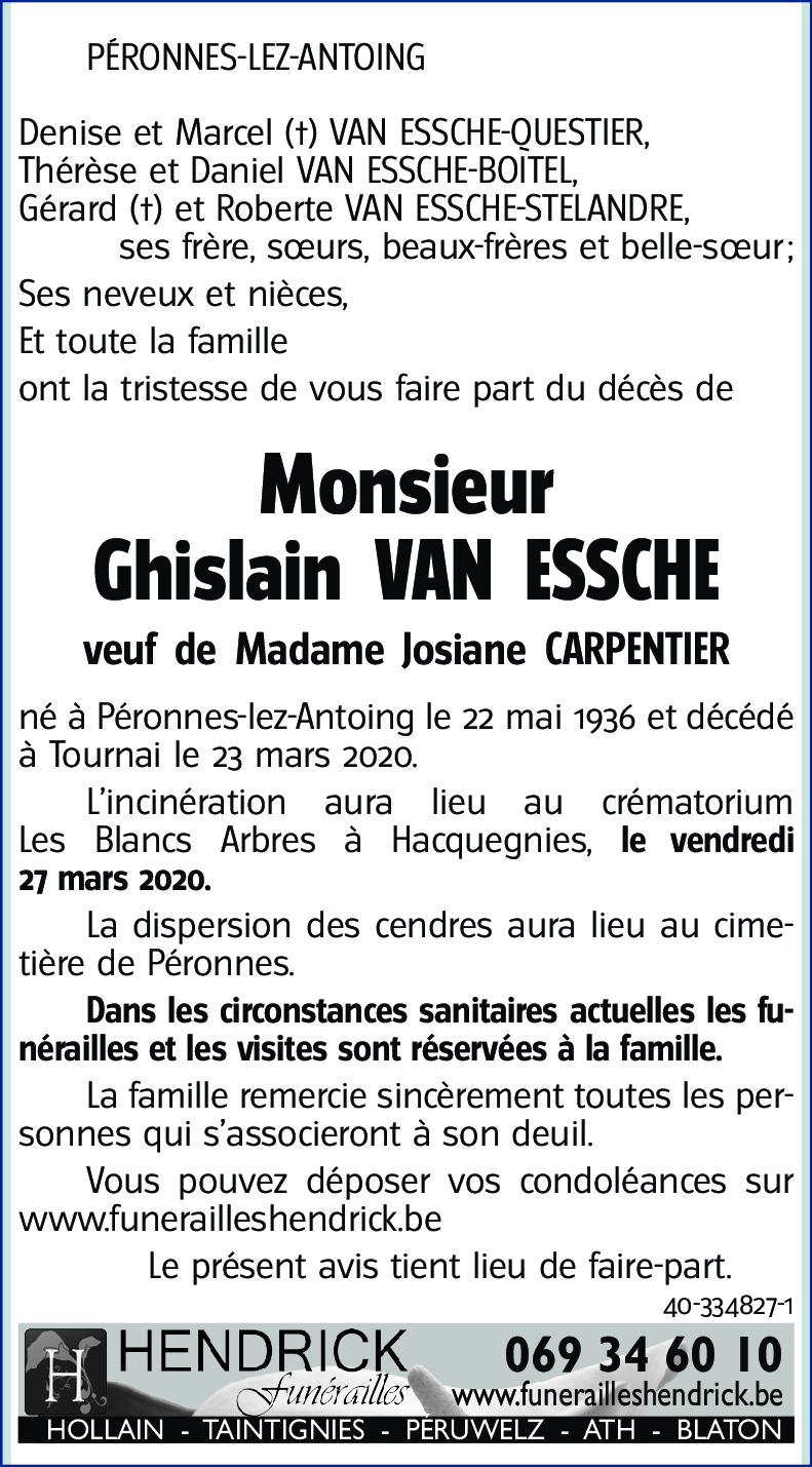 Ghislain VAN ESSCHE