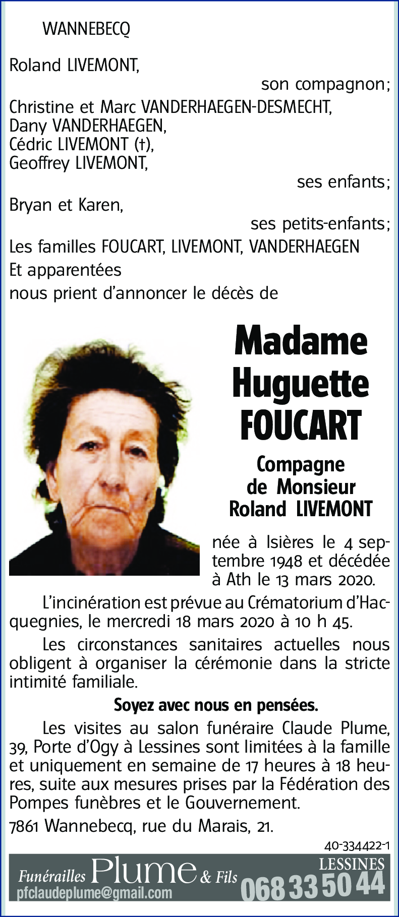 Huguette FOUCART