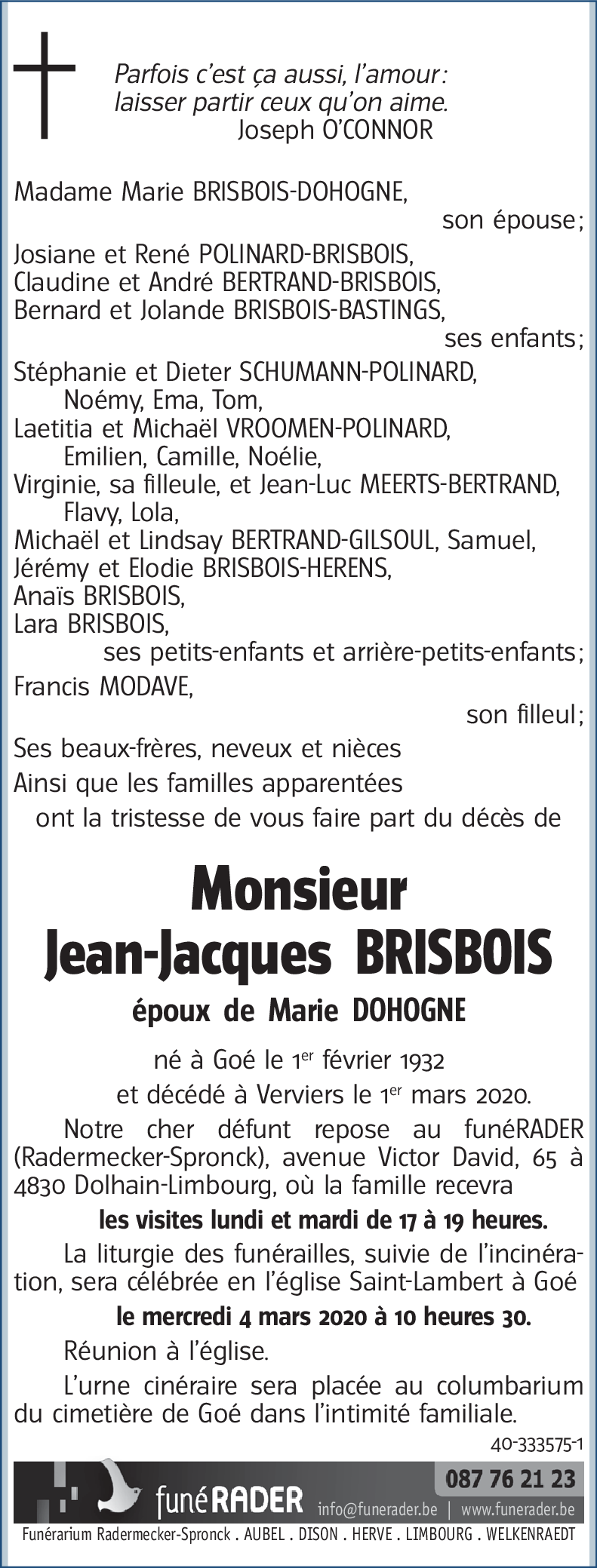 Jean-Jacques BRISBOIS