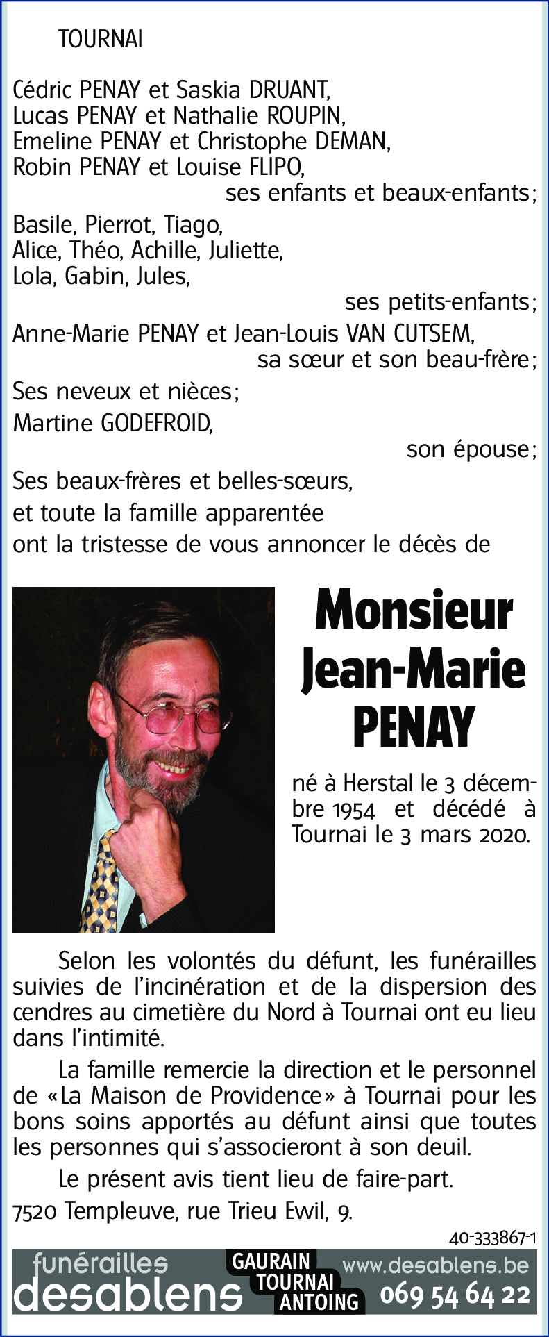 Jean-Marie PENAY