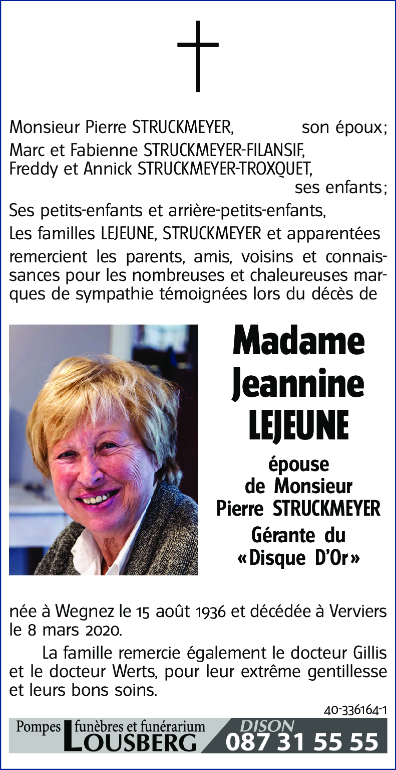 Jeannine LEJEUNE