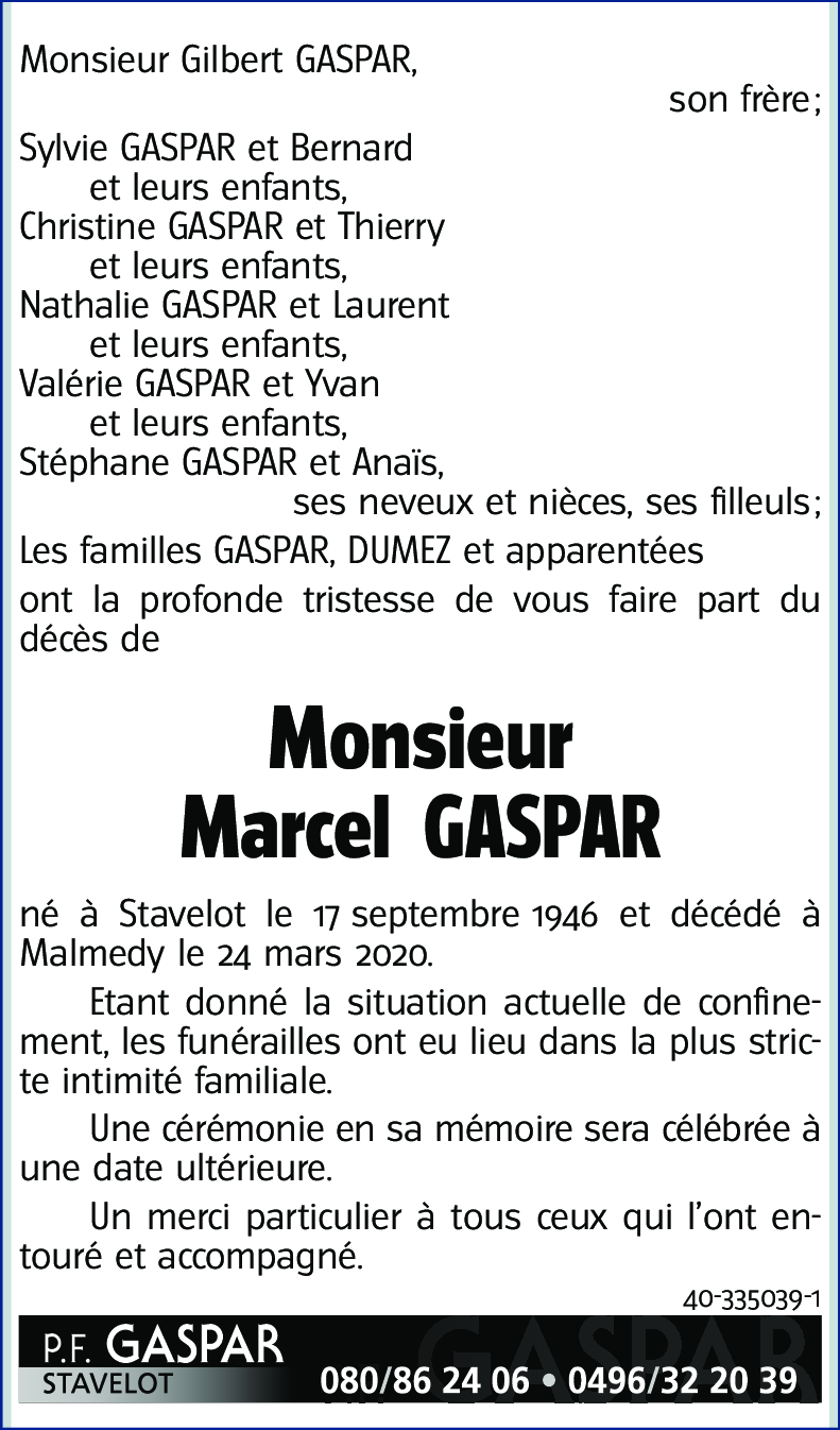 Marcel GASPAR