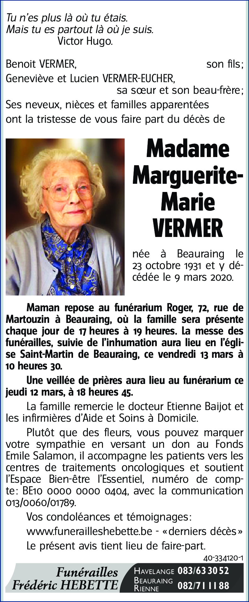 Marguerite-Marie VERMER