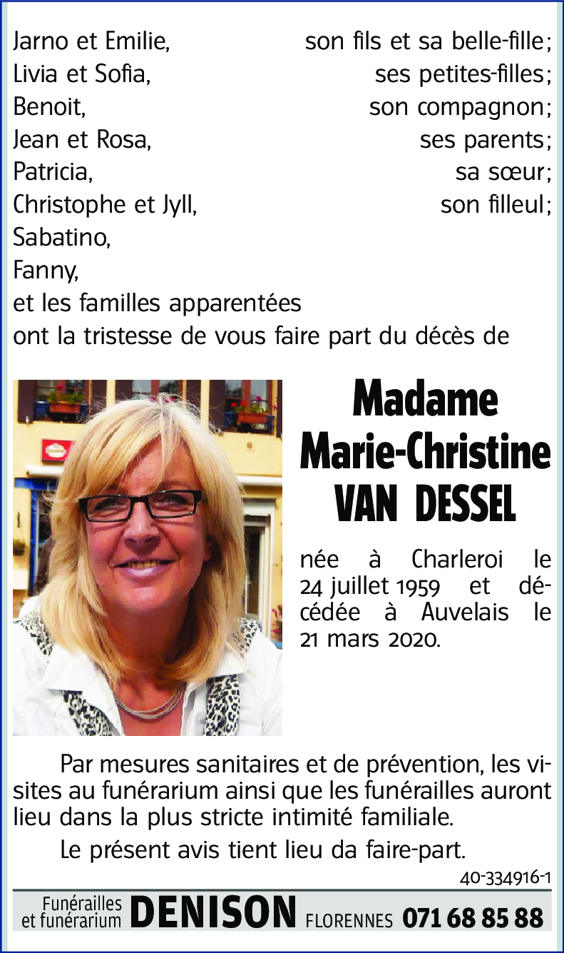 Marie-Christine VAN DESSEL