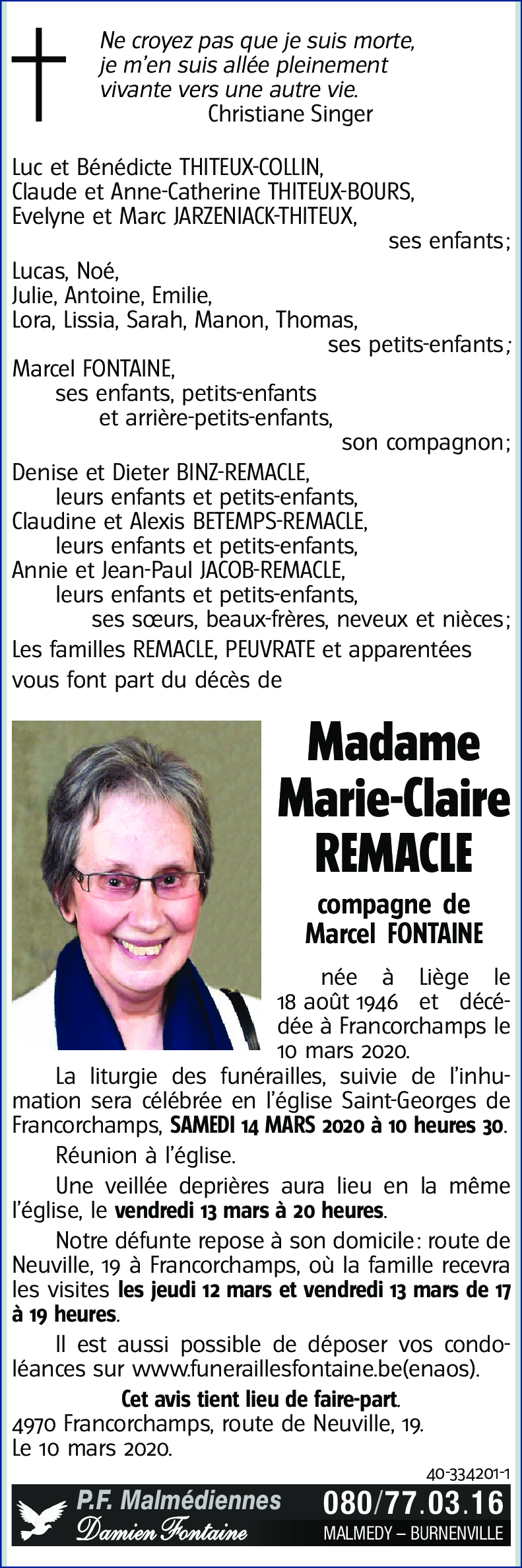 Marie-Claire REMACLE