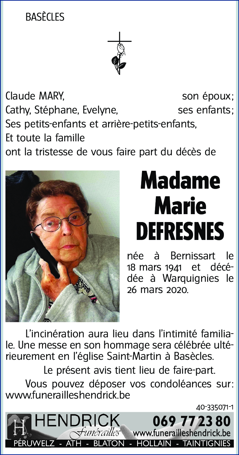 Marie DEFRESNES