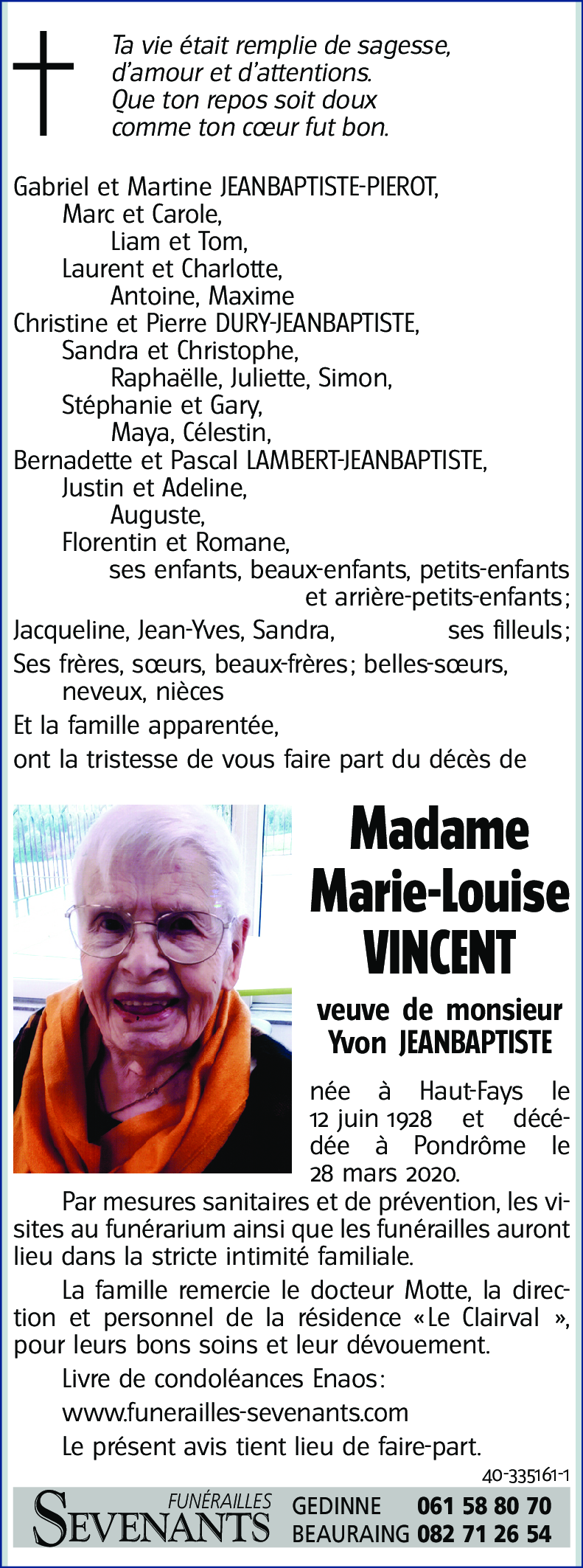 Marie-Louise VINCENT