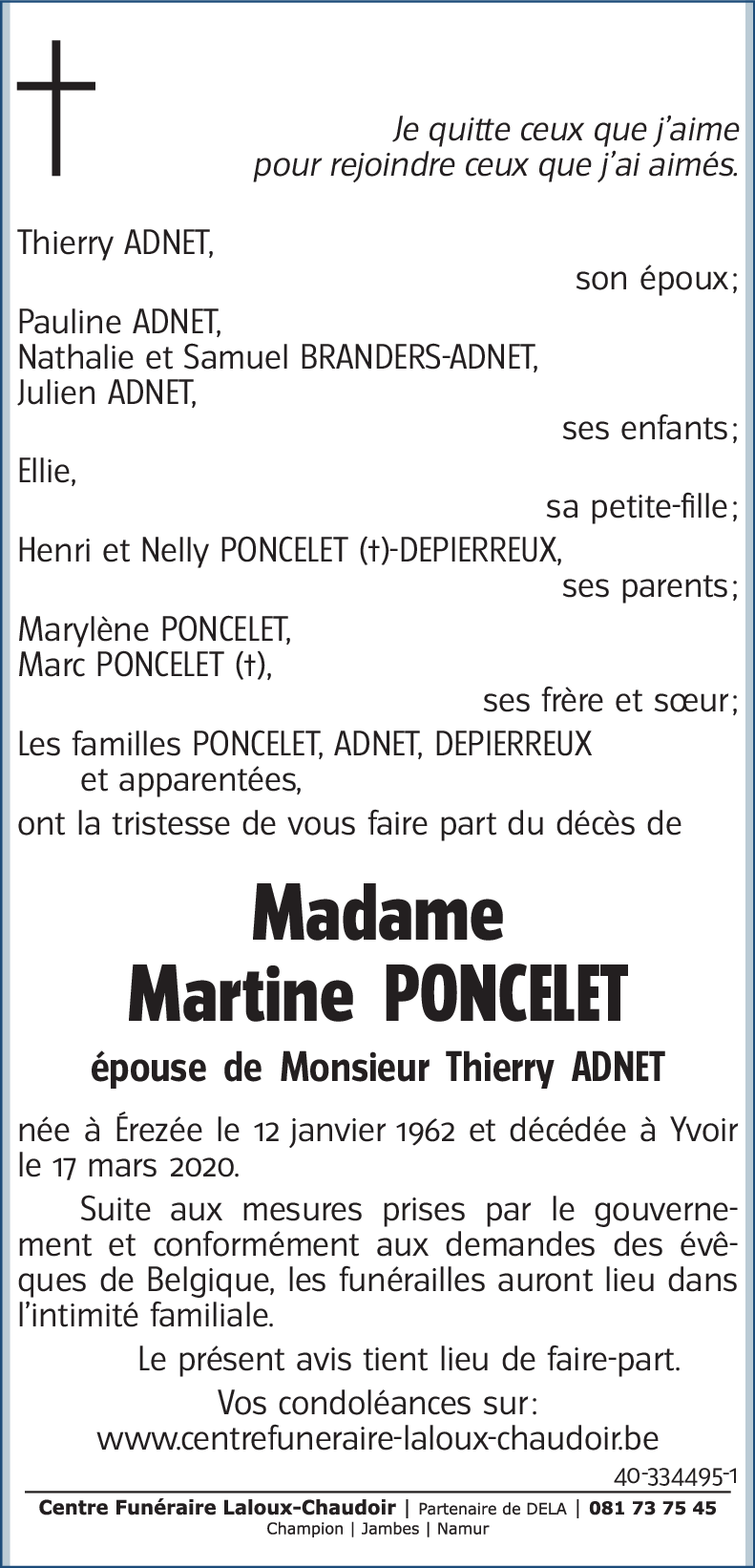 Martine PONCELET