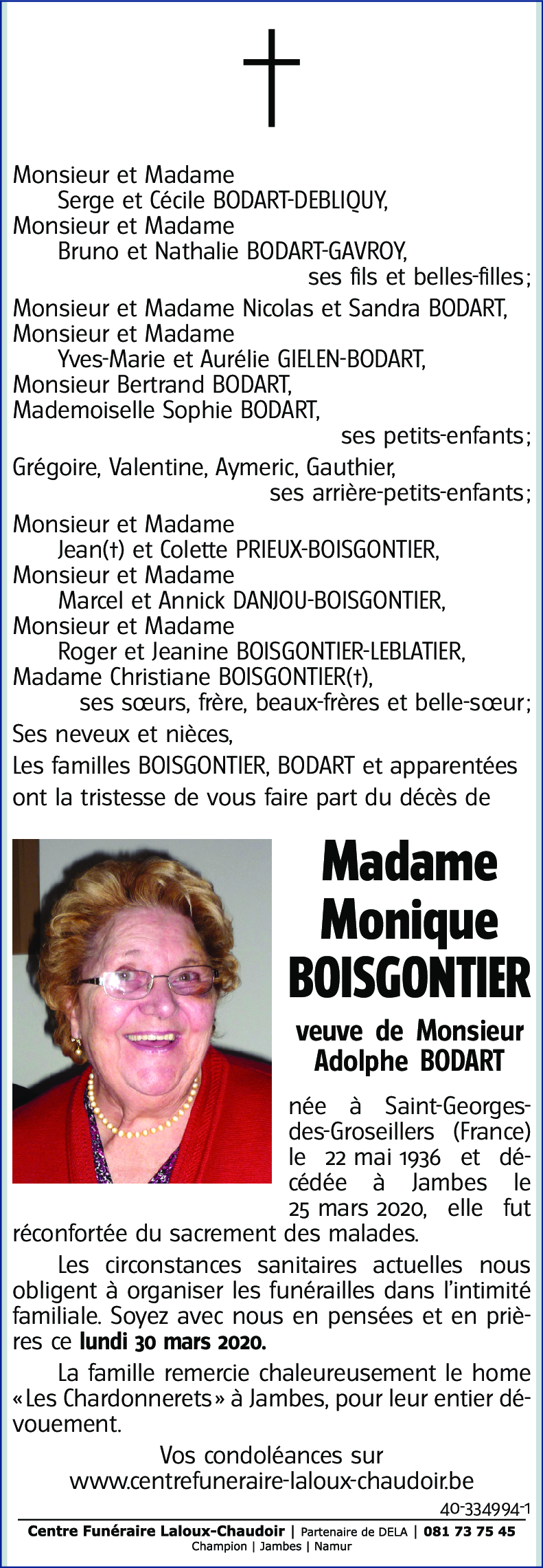 Monique BOISGONTIER