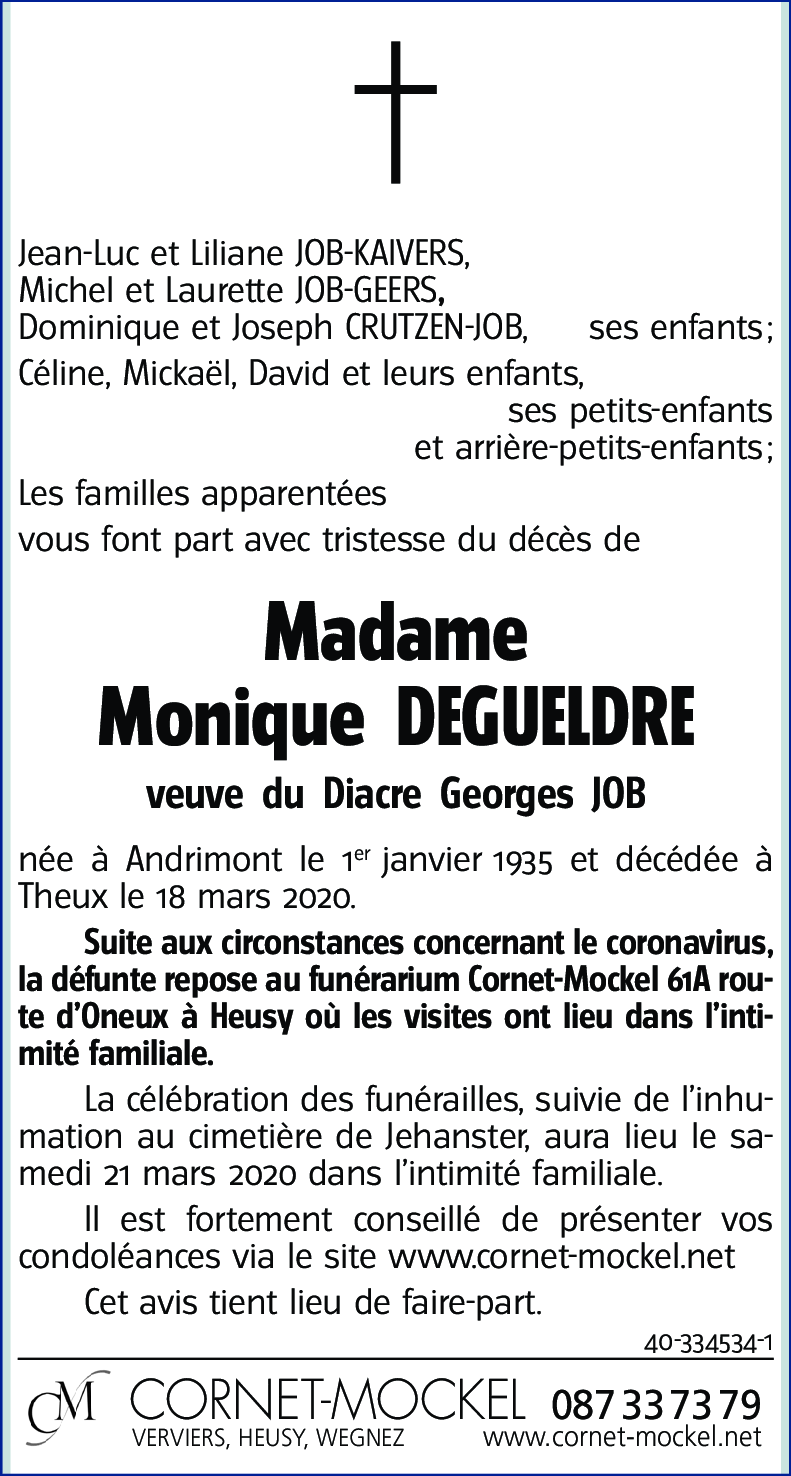 Monique DEGUELDRE