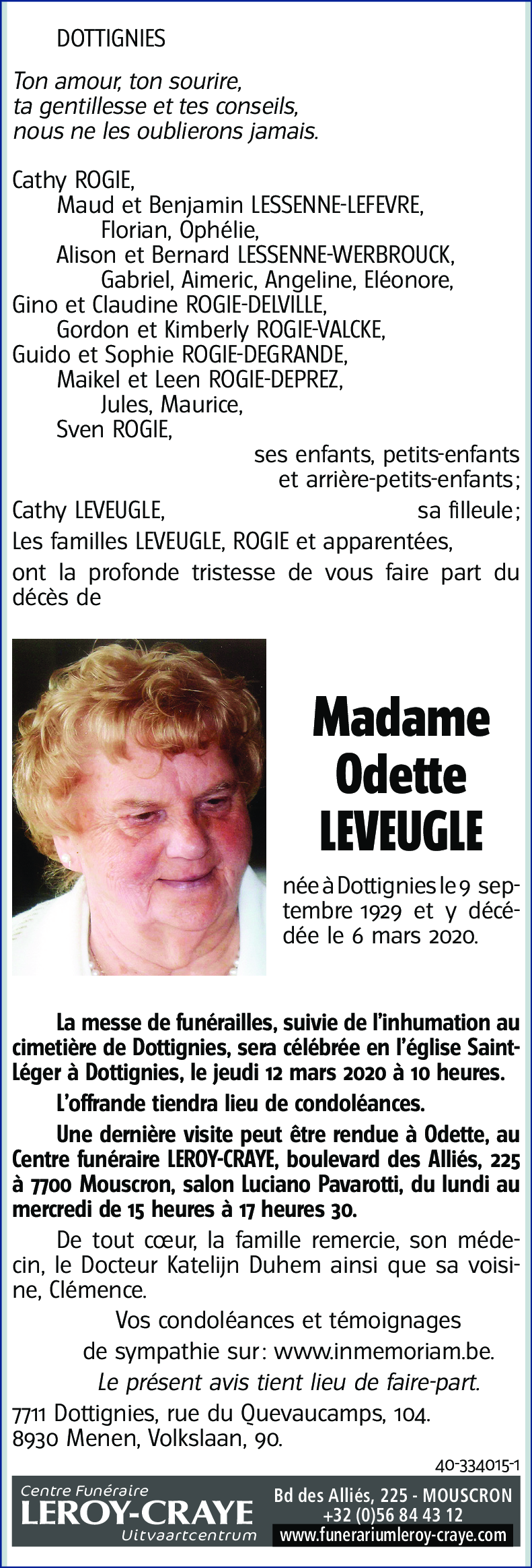 Odette LEVEUGLE