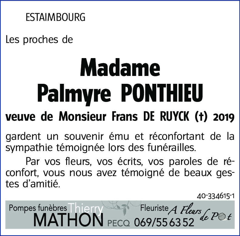 Palmyre PONTHIEU