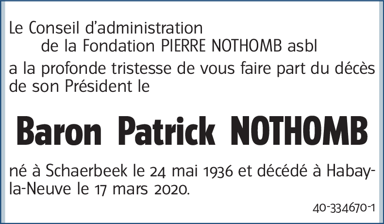 Patrick NOTHOMB