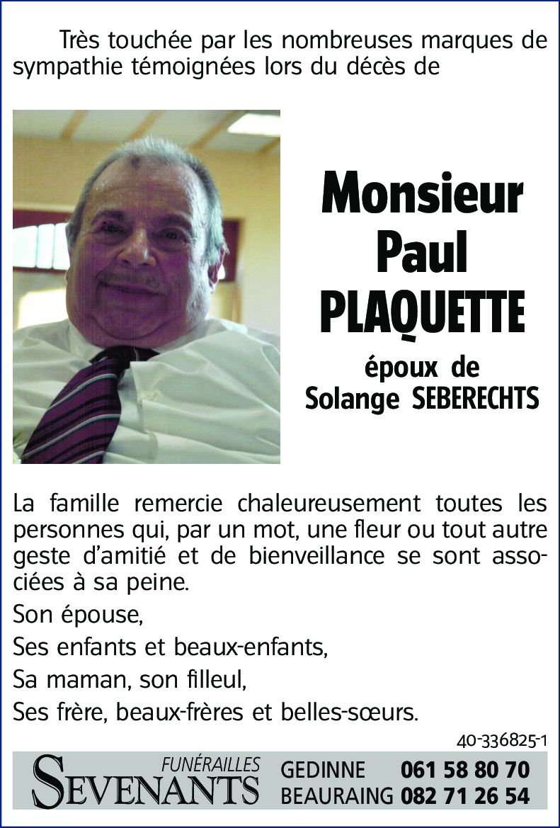 Paul PLAQUETTE