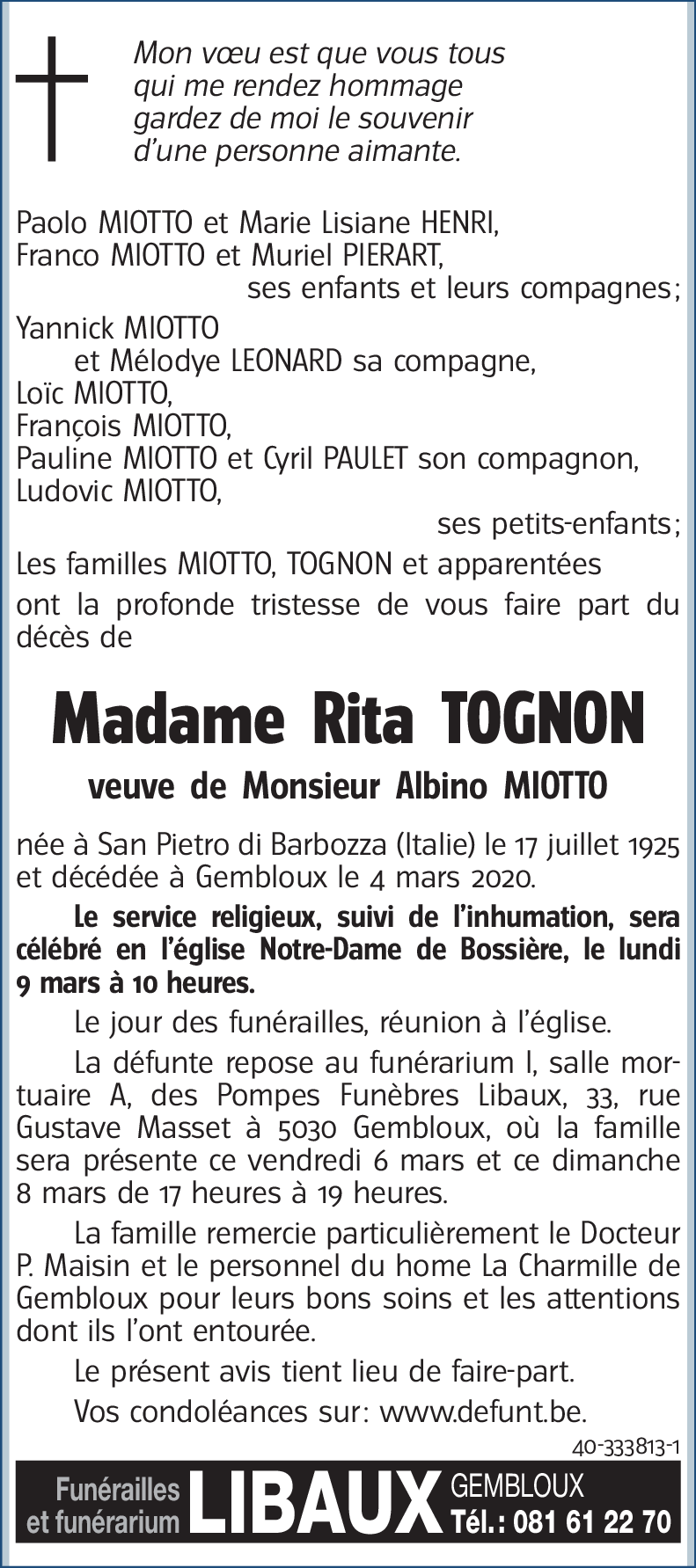 Rita TOGNON