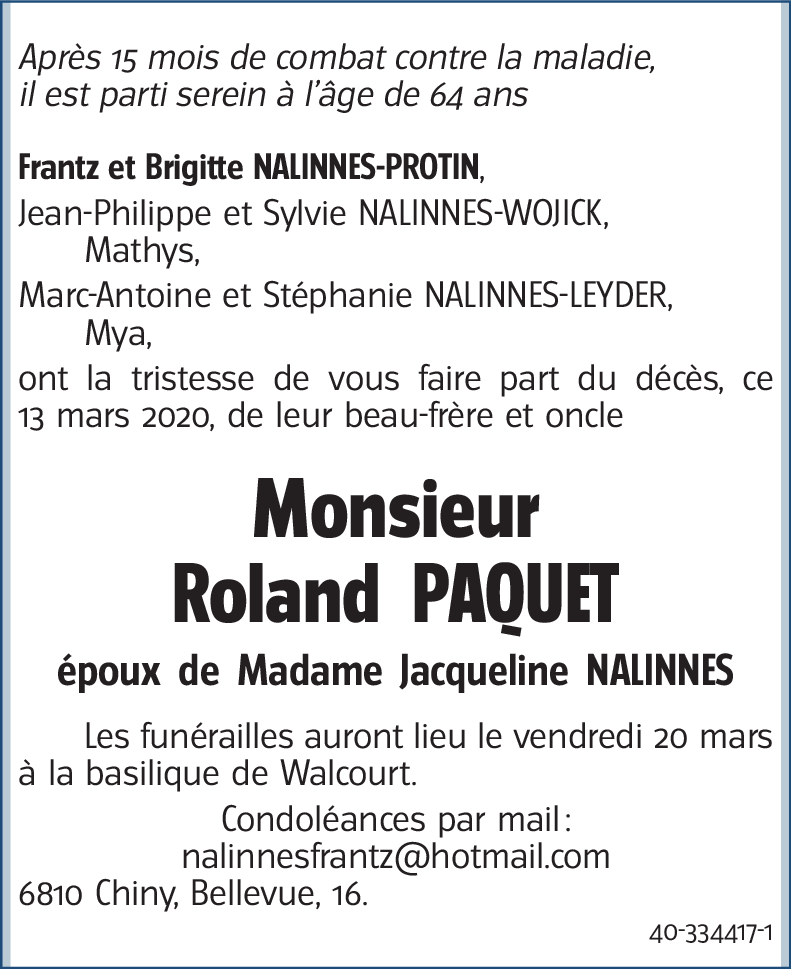 Roland PAQUET
