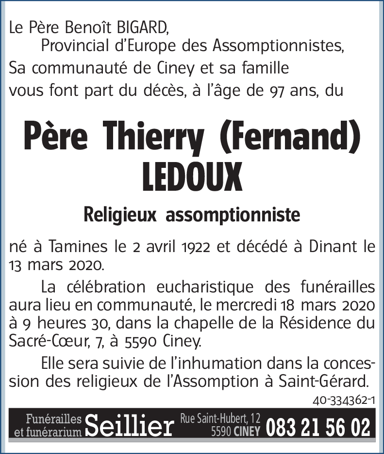 Thierry ( Fernand ) LEDOUX