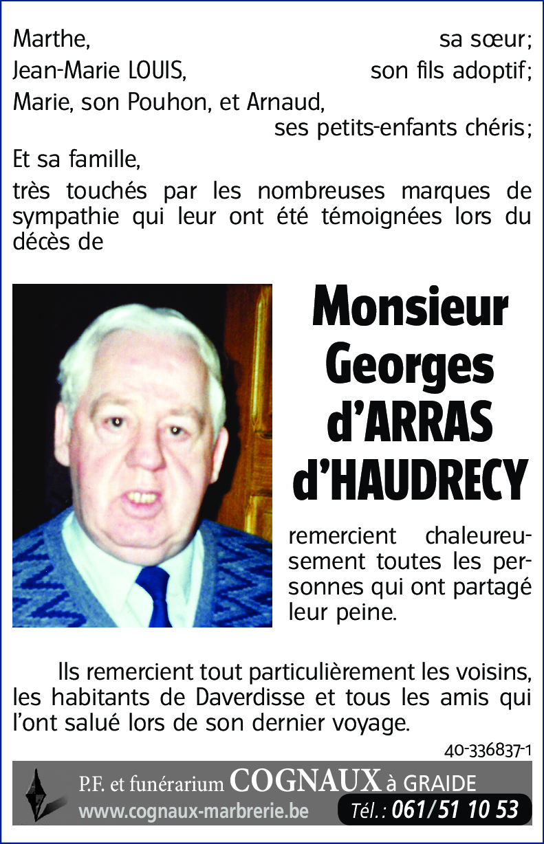 Georges d'ARRAS d'HAUDRECY