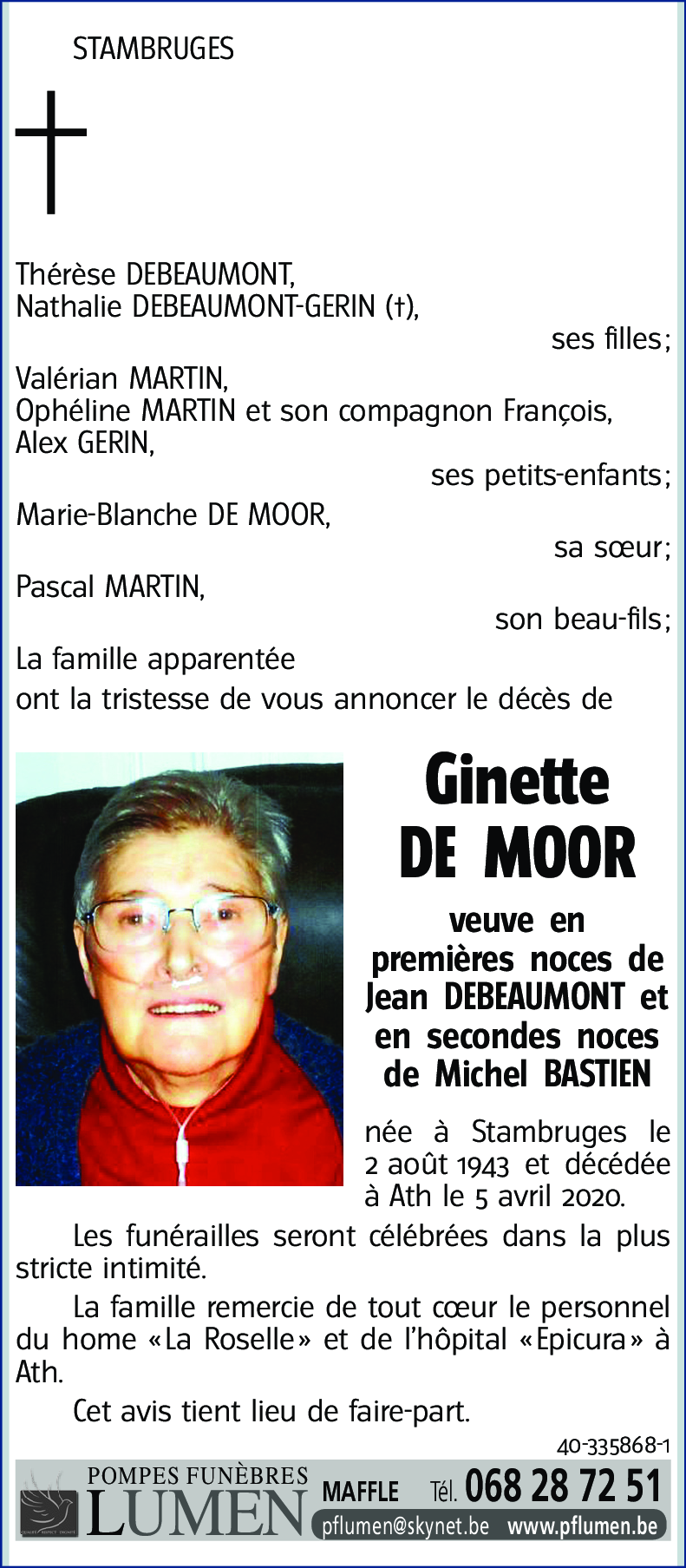 Ginette DE MOOR