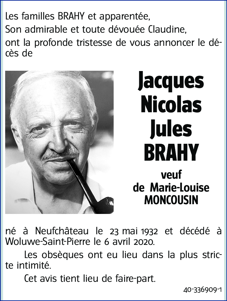 Jacques Nicolas Jules BRAHY