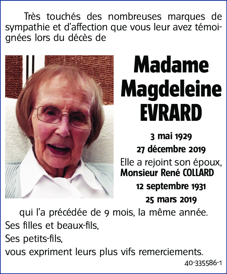 Magdeleine EVRARD