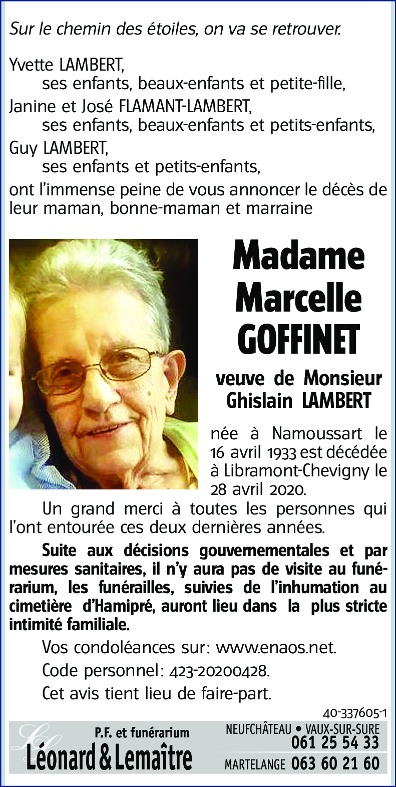 Marcelle GOFFINET