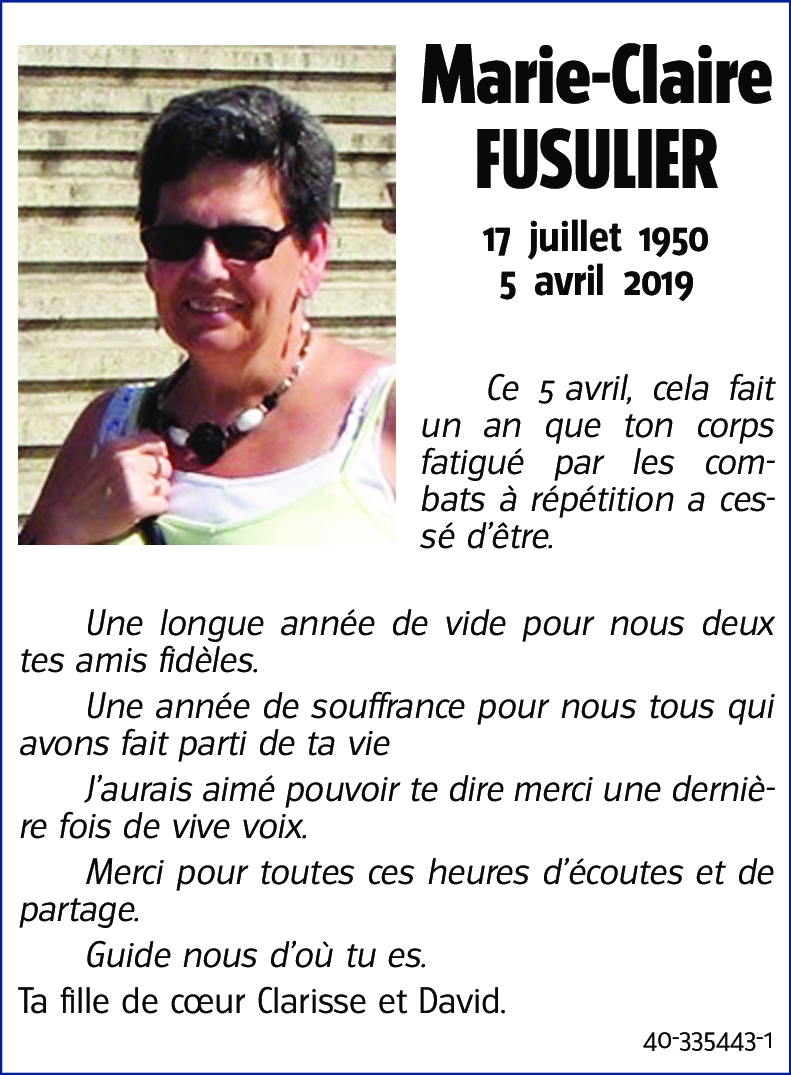 Marie-Claire FUSULIER