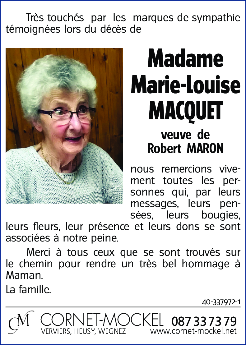 Marie-Louise MACQUET