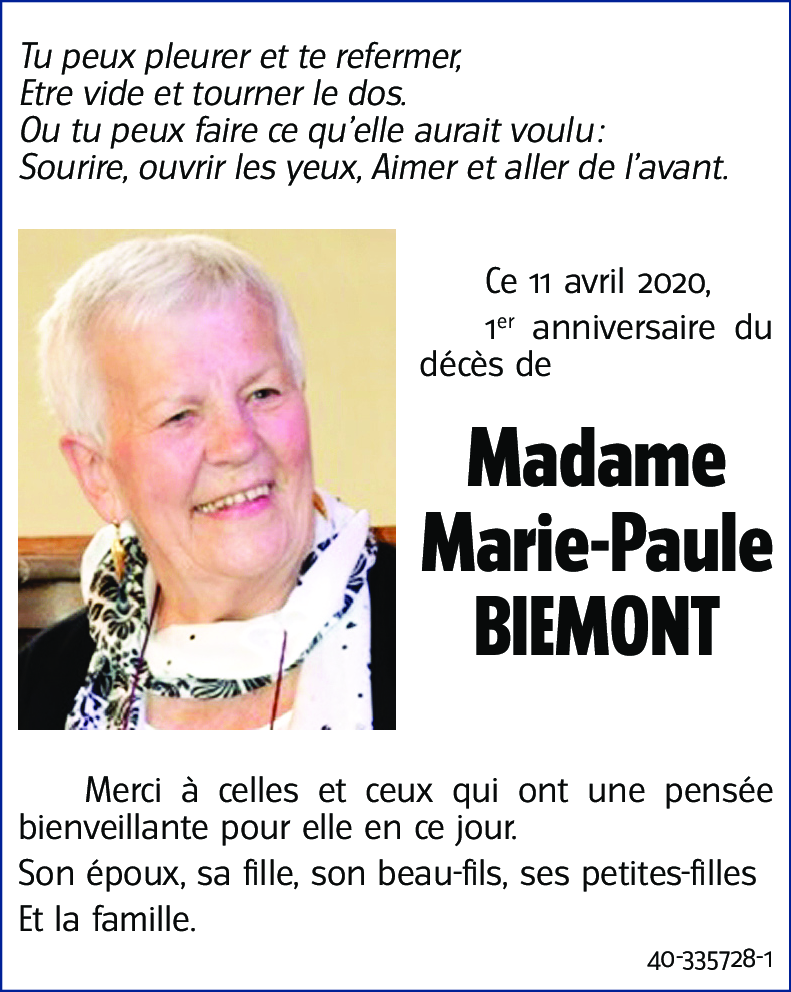 Marie-Paule BIEMONT