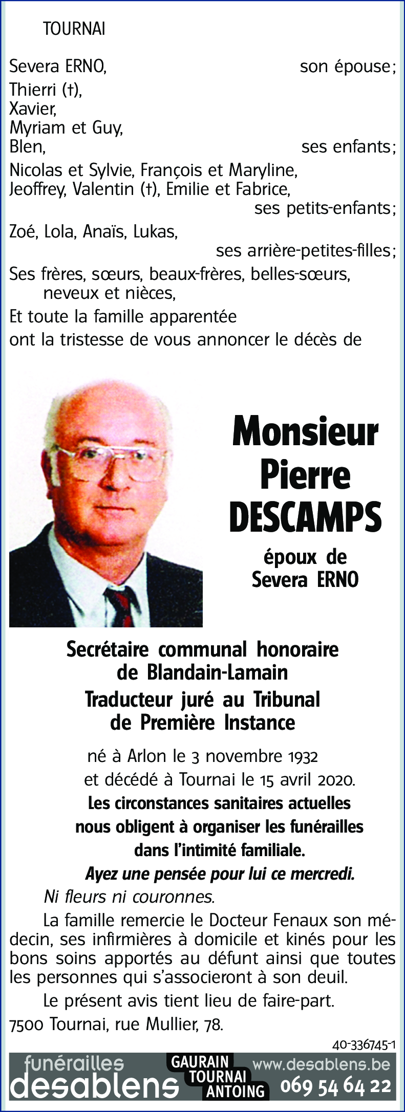 Pierre DESCAMPS