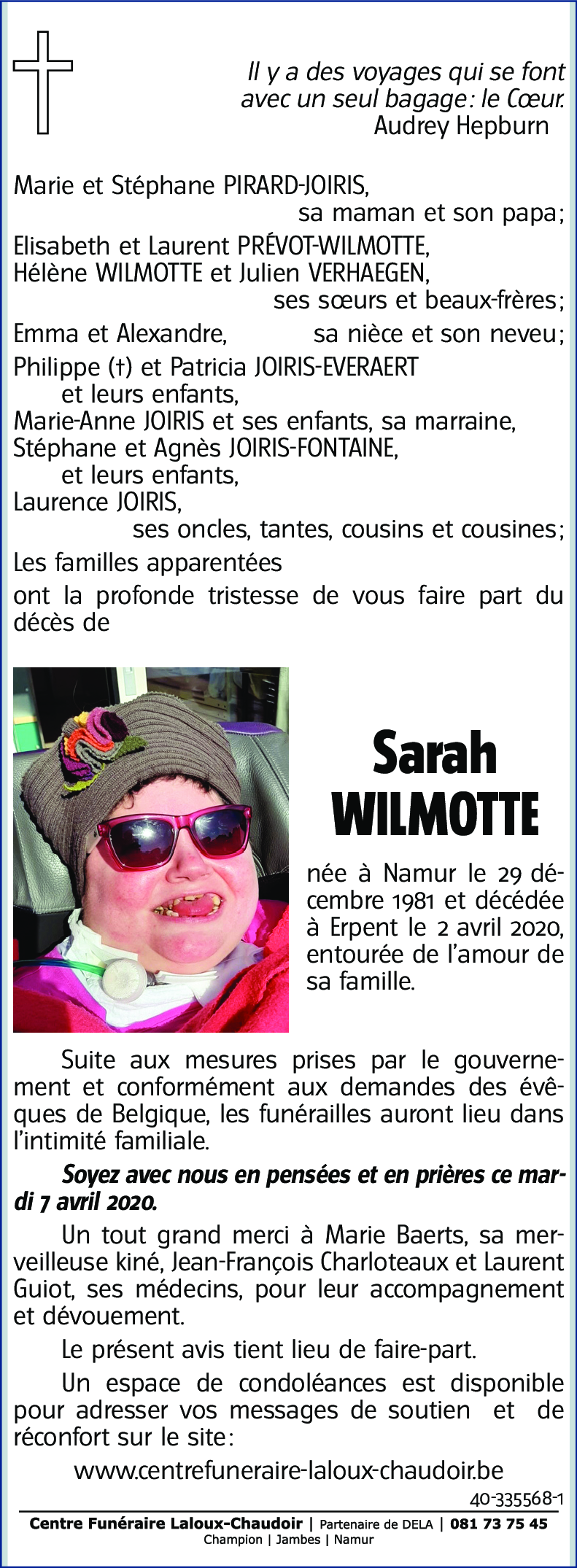 Sarah WILMOTTE