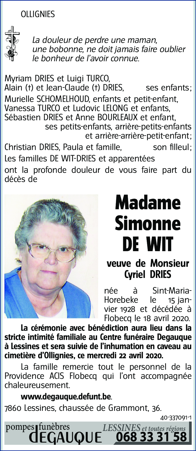Simonne DE WIT
