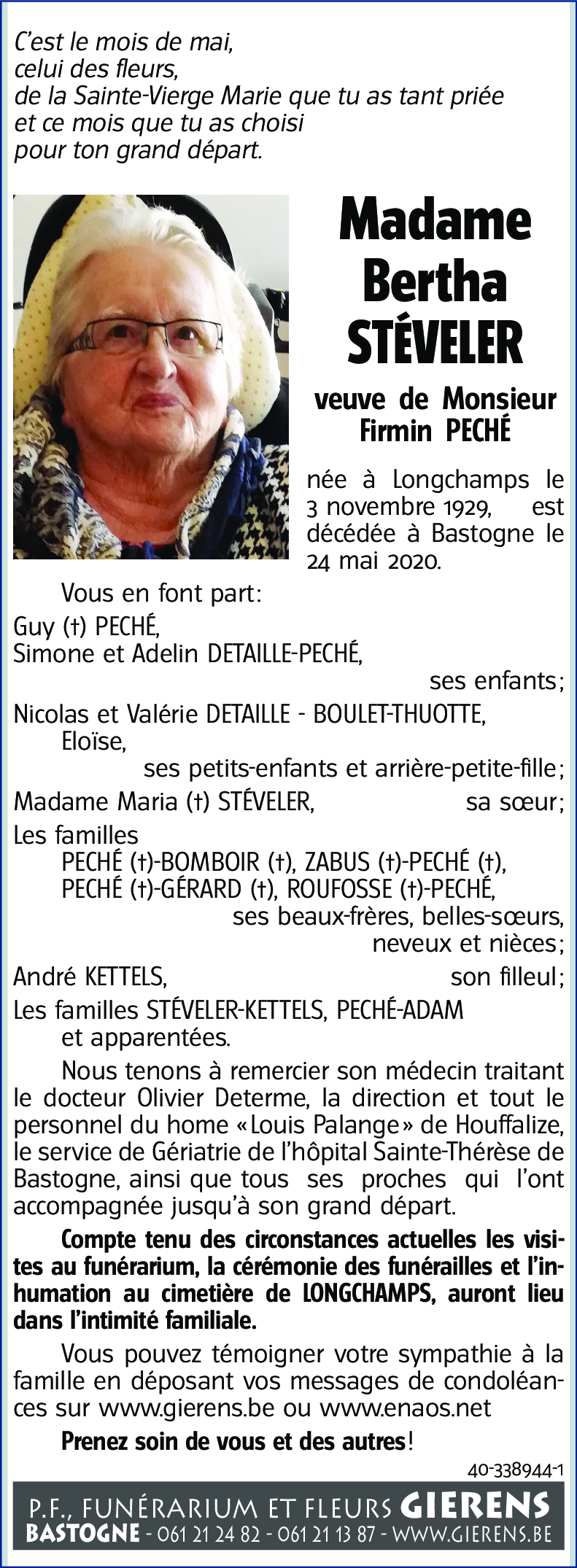 Bertha STÉVELER
