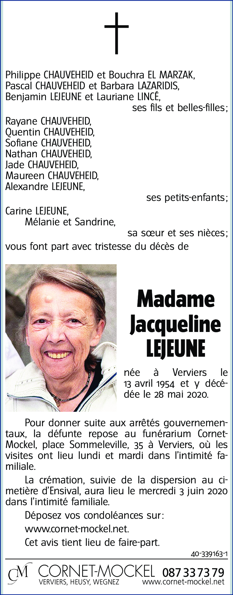 Jacqueline LEJEUNE