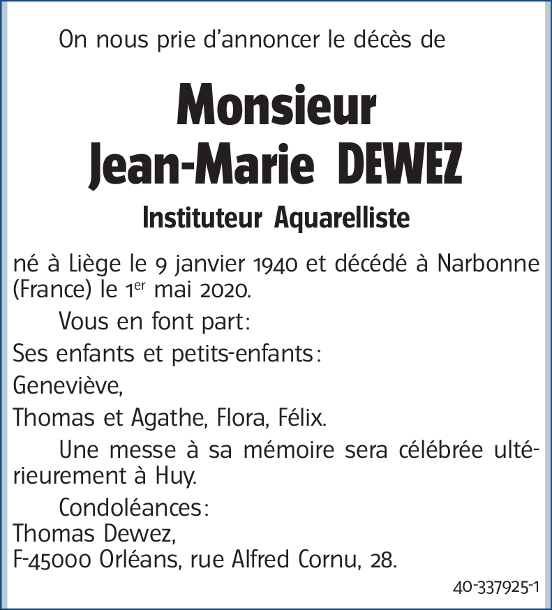 Jean-Marie DEWEZ