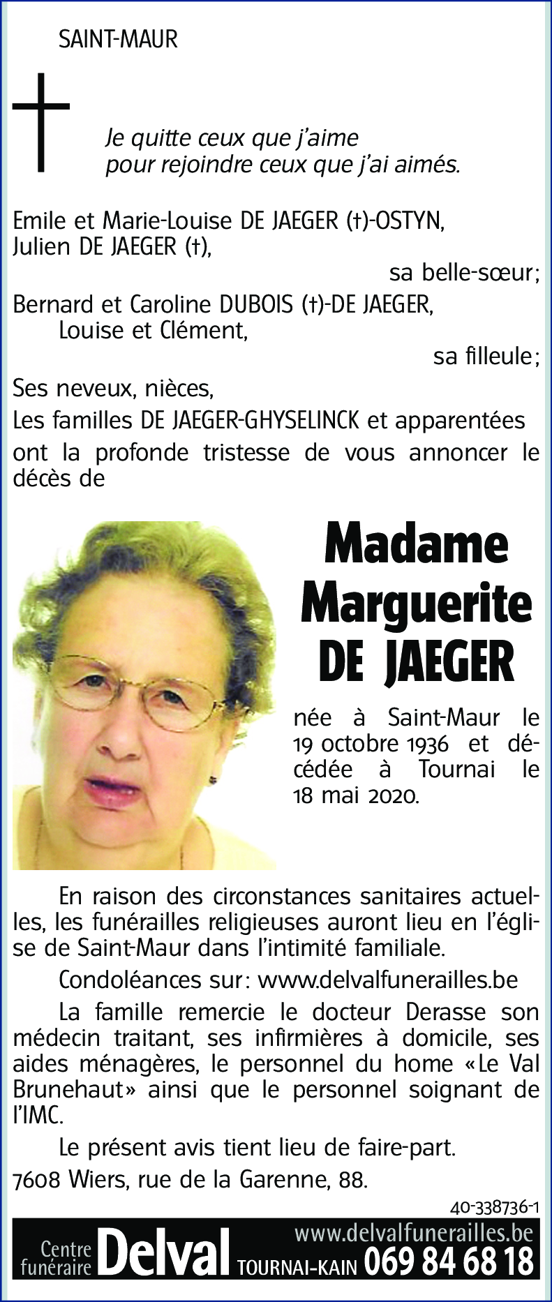 Marguerite DE JAEGER