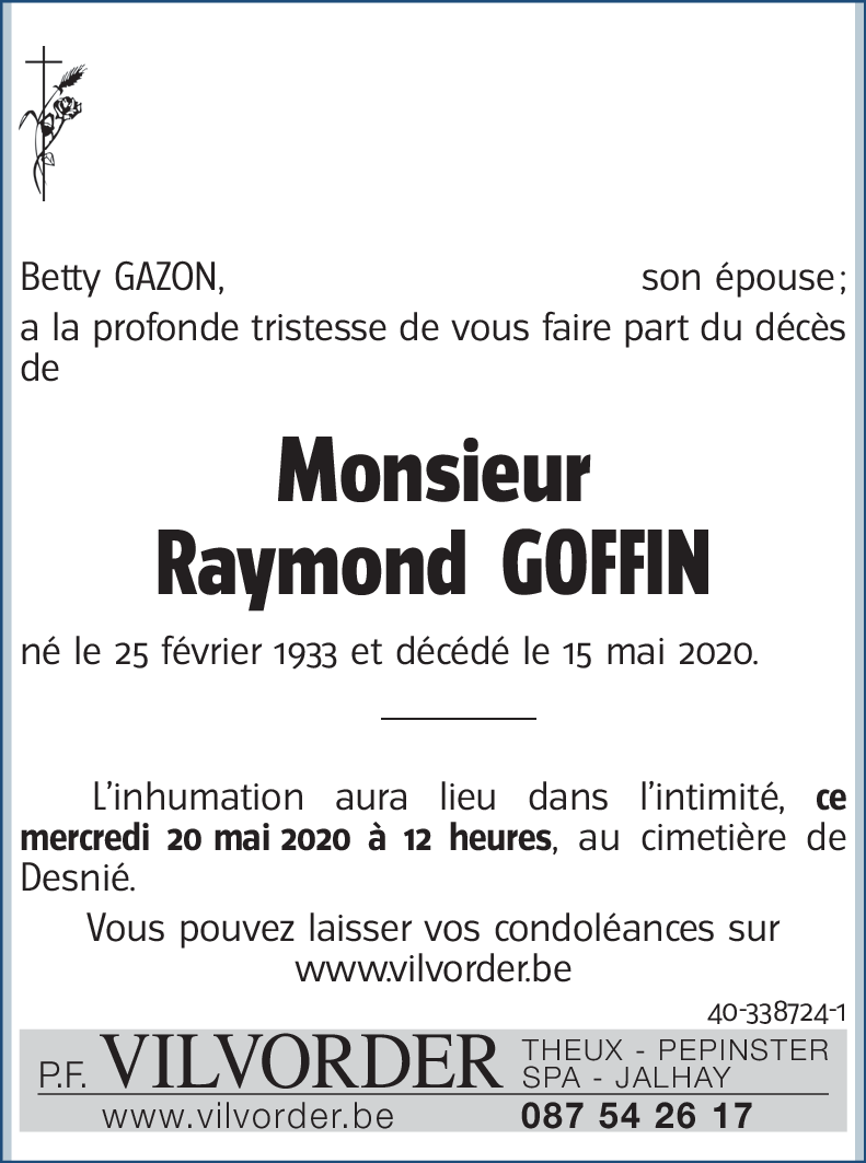 Raymond GOFFIN