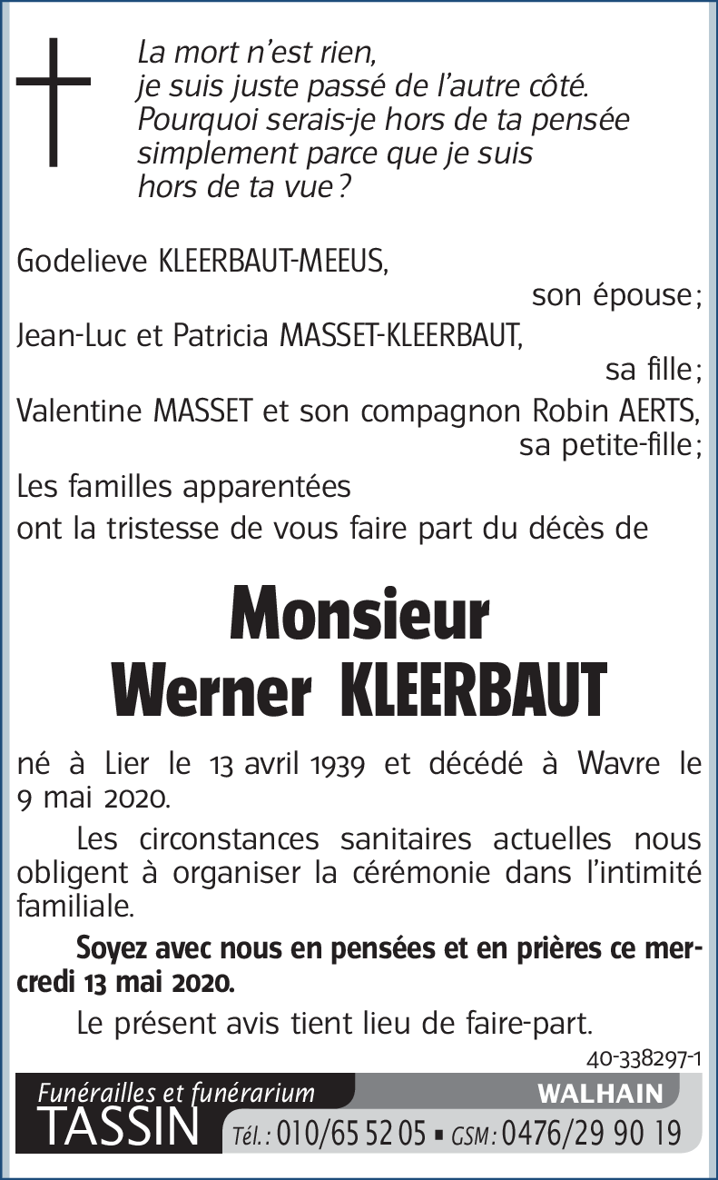 Werner KLEERBAUT