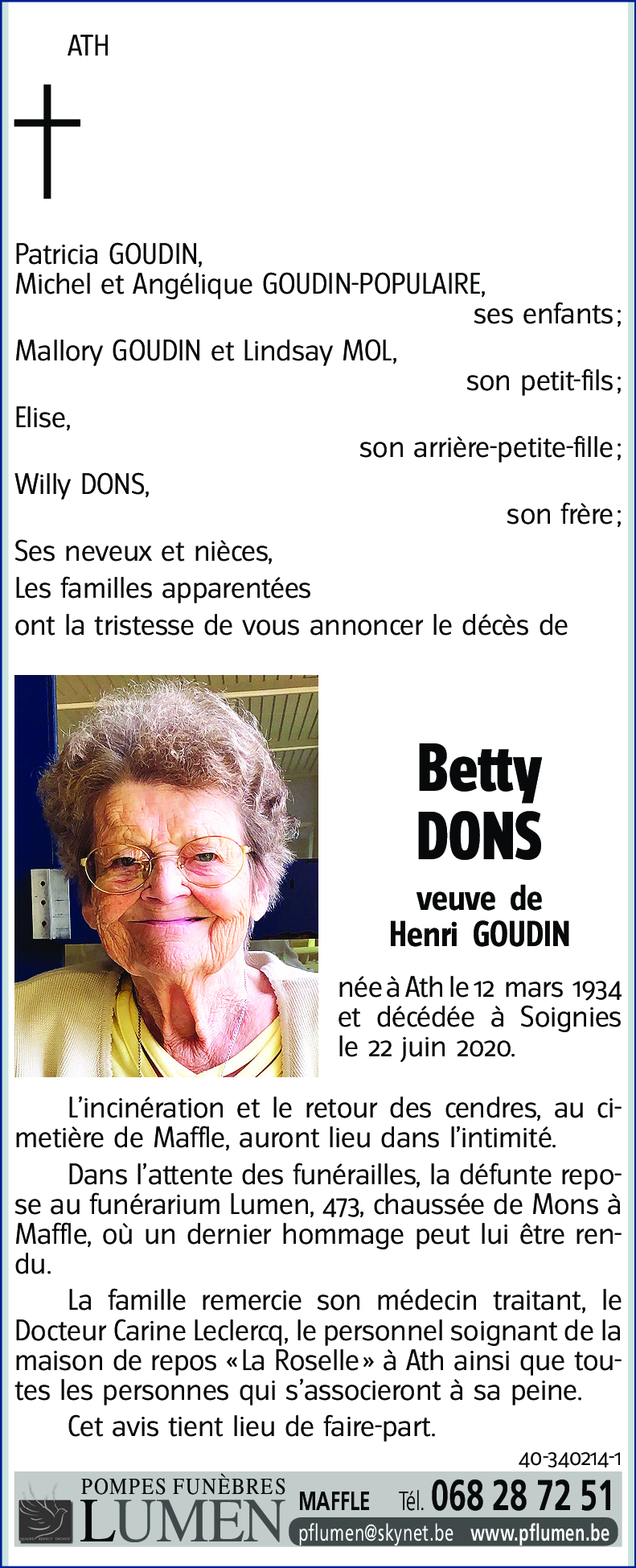 Betty DONS