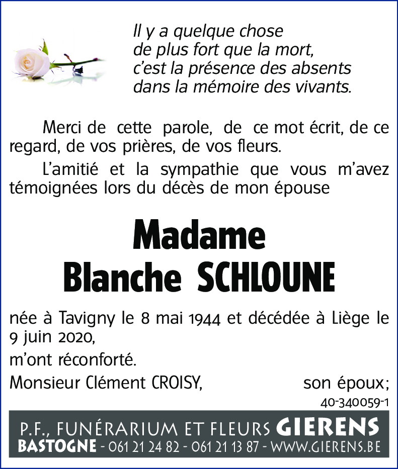 Blanche SCHLOUNE