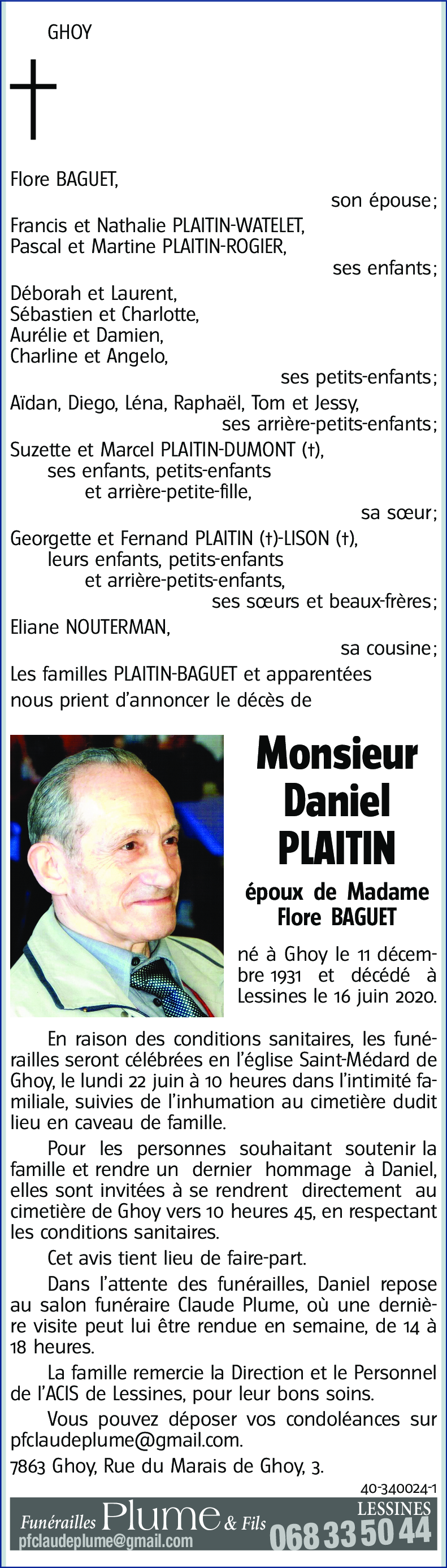 Daniel PLAITIN