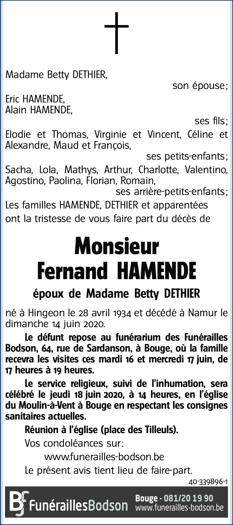 Fernand HAMENDE