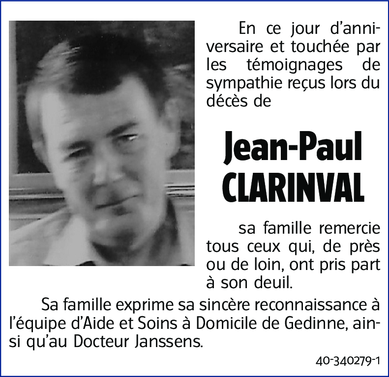 Jean-Paul CLARINVAL