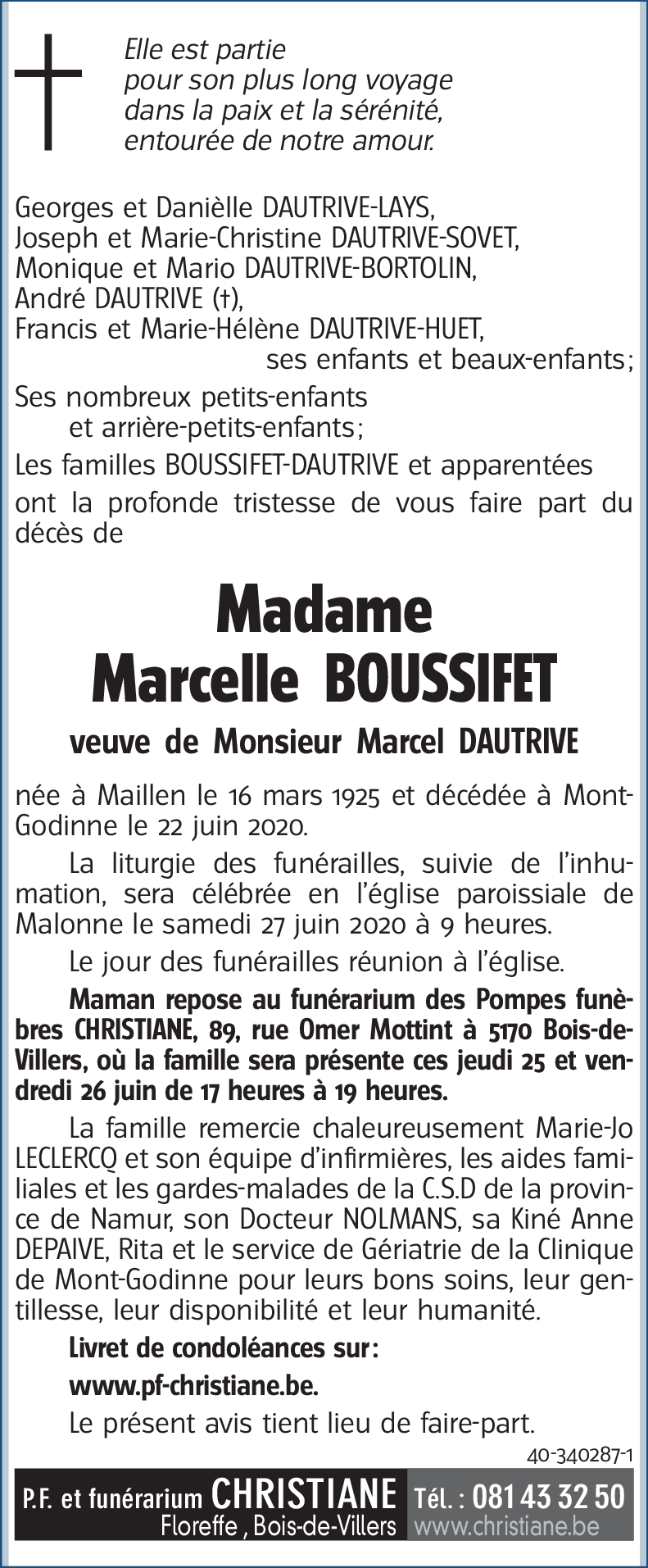 Marcelle BOUSSIFET