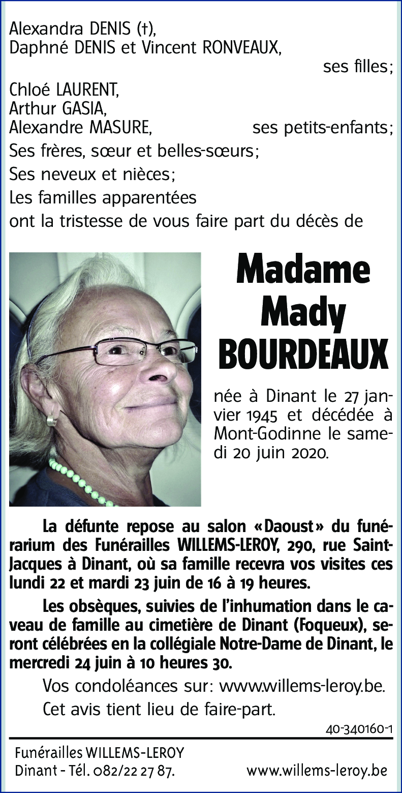 Marie-Madeleine BOURDEAUX
