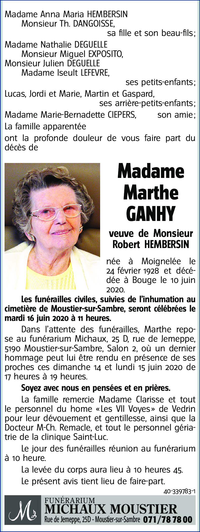 Marthe GANHY