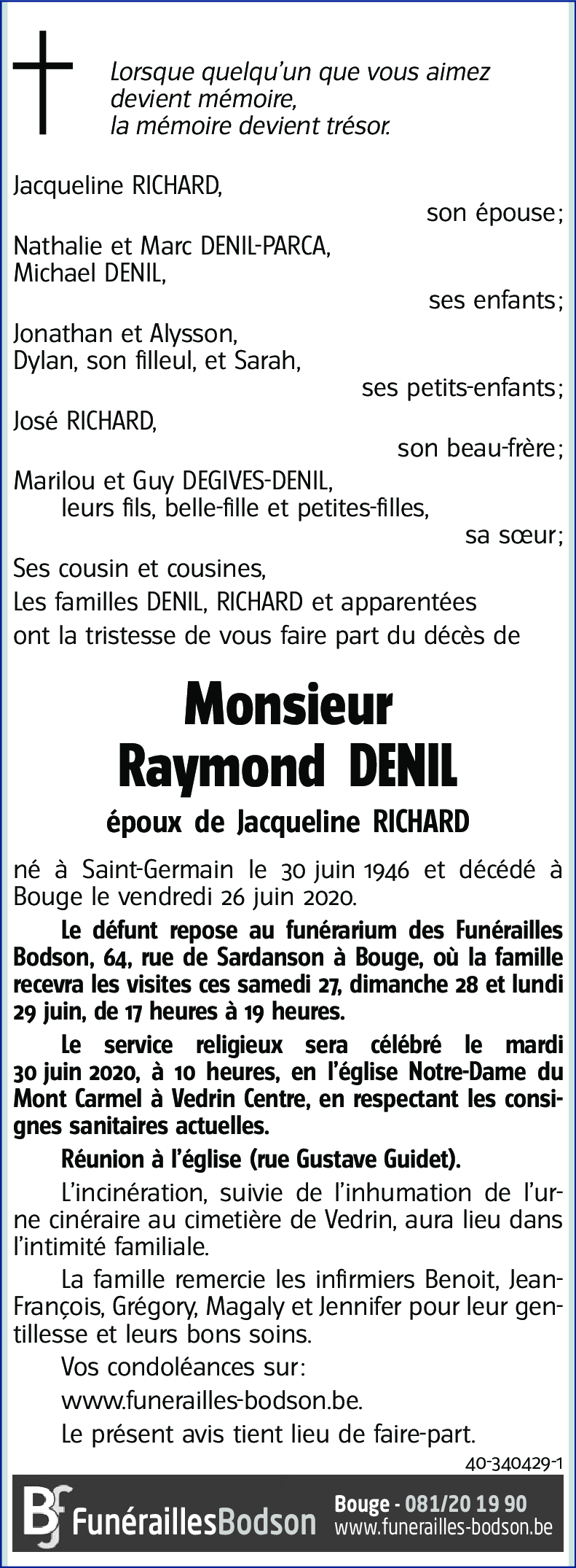 Raymond DENIL