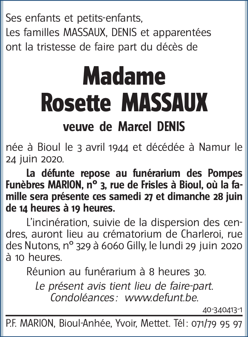 Rosette Massaux