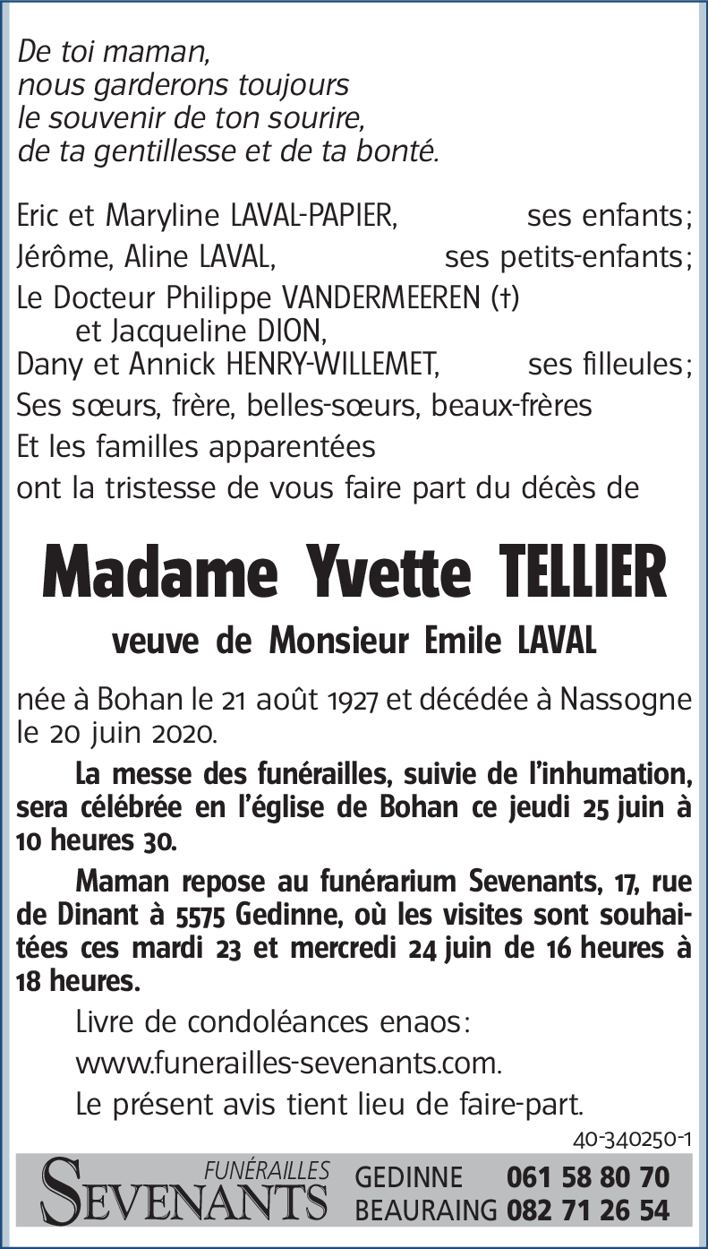 Yvette TELLIER